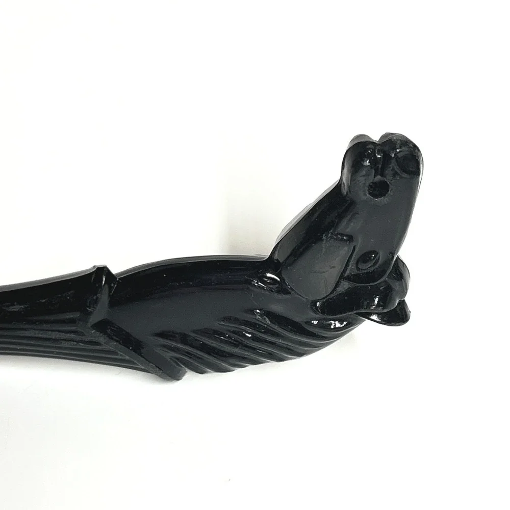 Vintage Equestrian Western Horse Head‎ Lint Brush Black Plastic